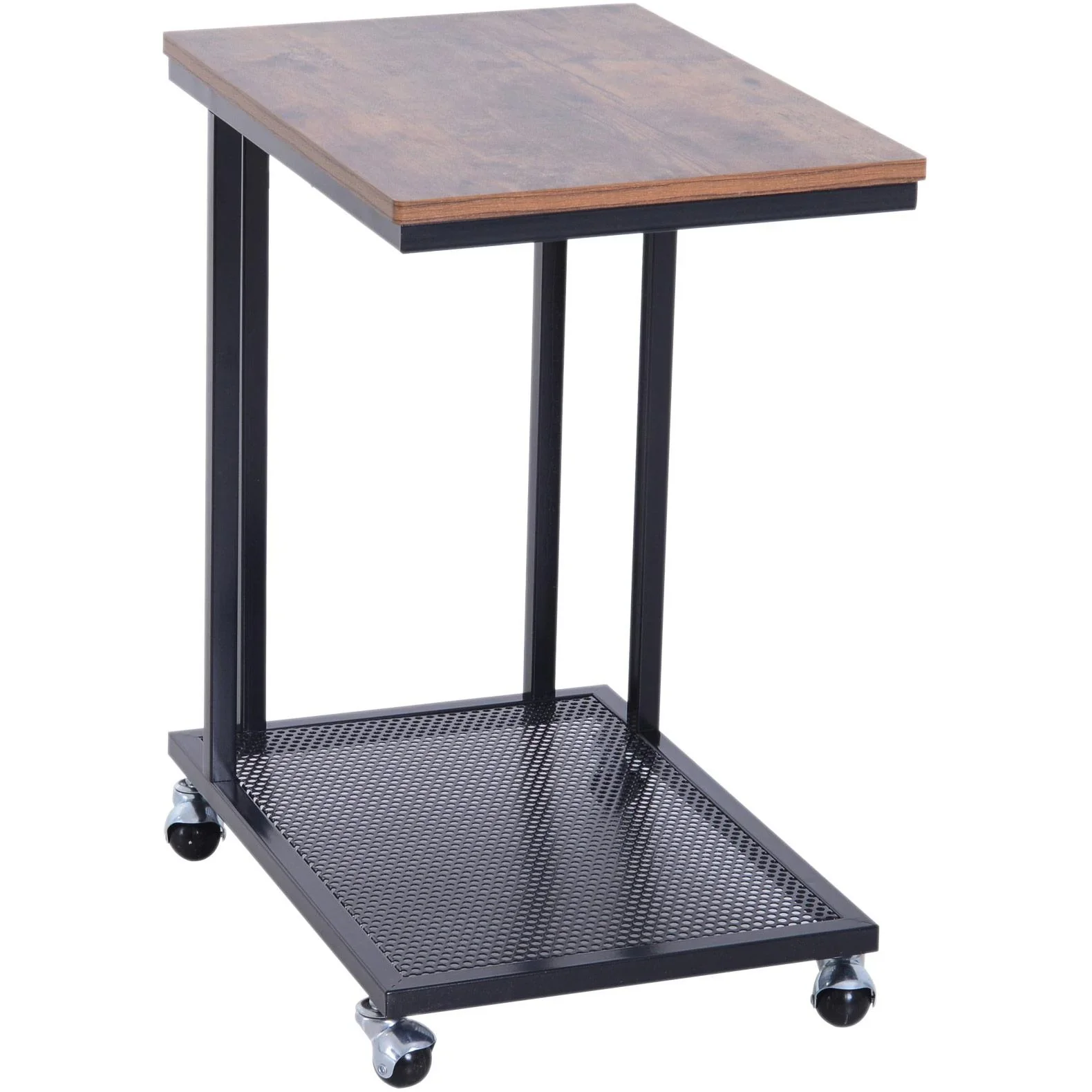Rollbarer Beistelltisch in C-Form - 0