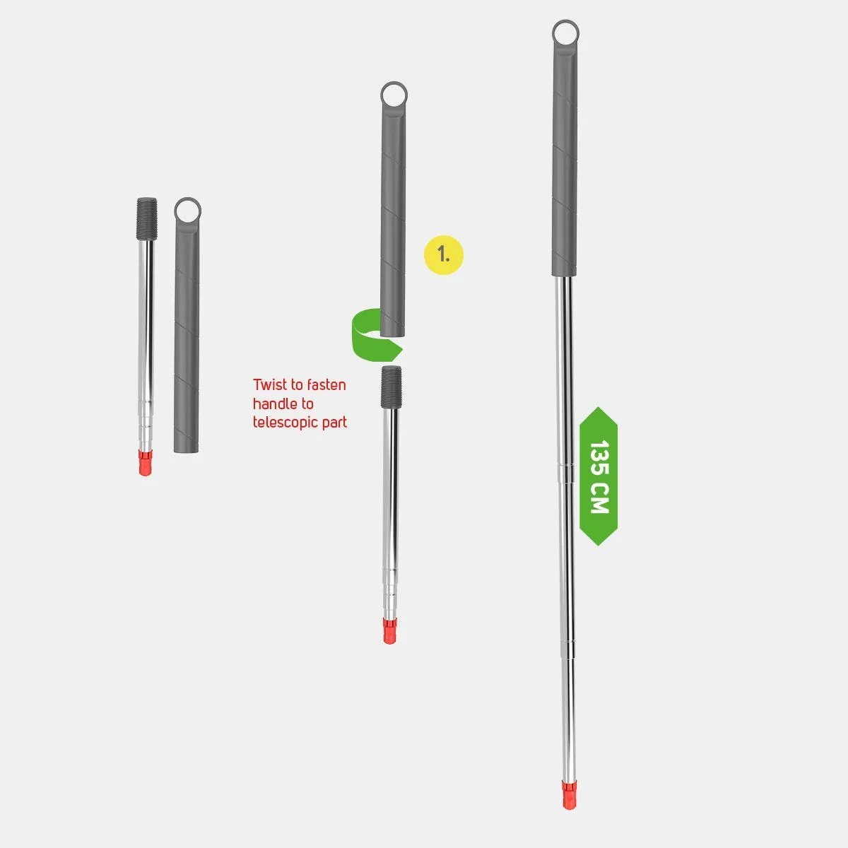 Teleskopstiel Kompakt, 135 cm - 2