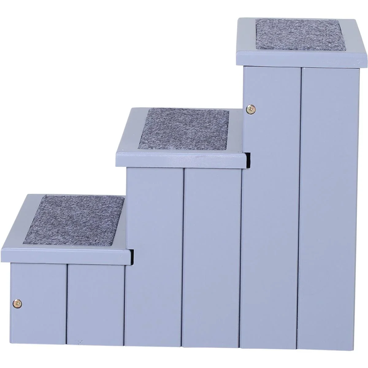 Haustiertreppe mit 3 Stufen grau - 0
