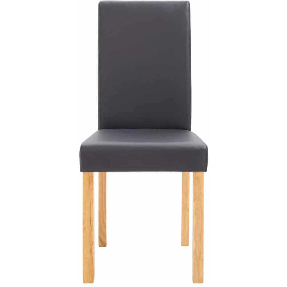 Esszimmerstühle 2-Sitzer Kunstleder grau - 0