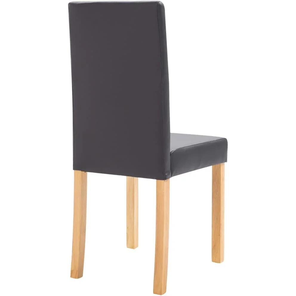 Esszimmerstühle 2-Sitzer Kunstleder grau - 1