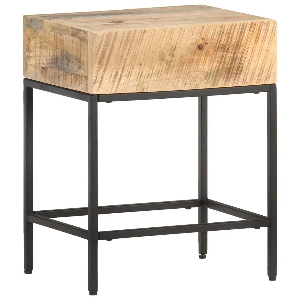 Beistelltisch 40x30x50 cm Mangoholz massiv roh - 2
