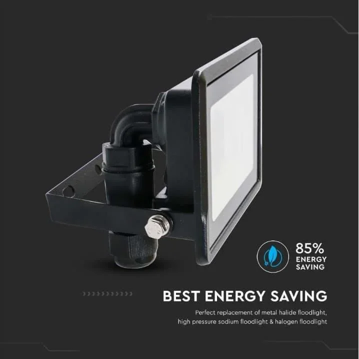 VT-118 LED-Flutlicht - 10 W - 735 Lm - 6500K - Schwarz - 5