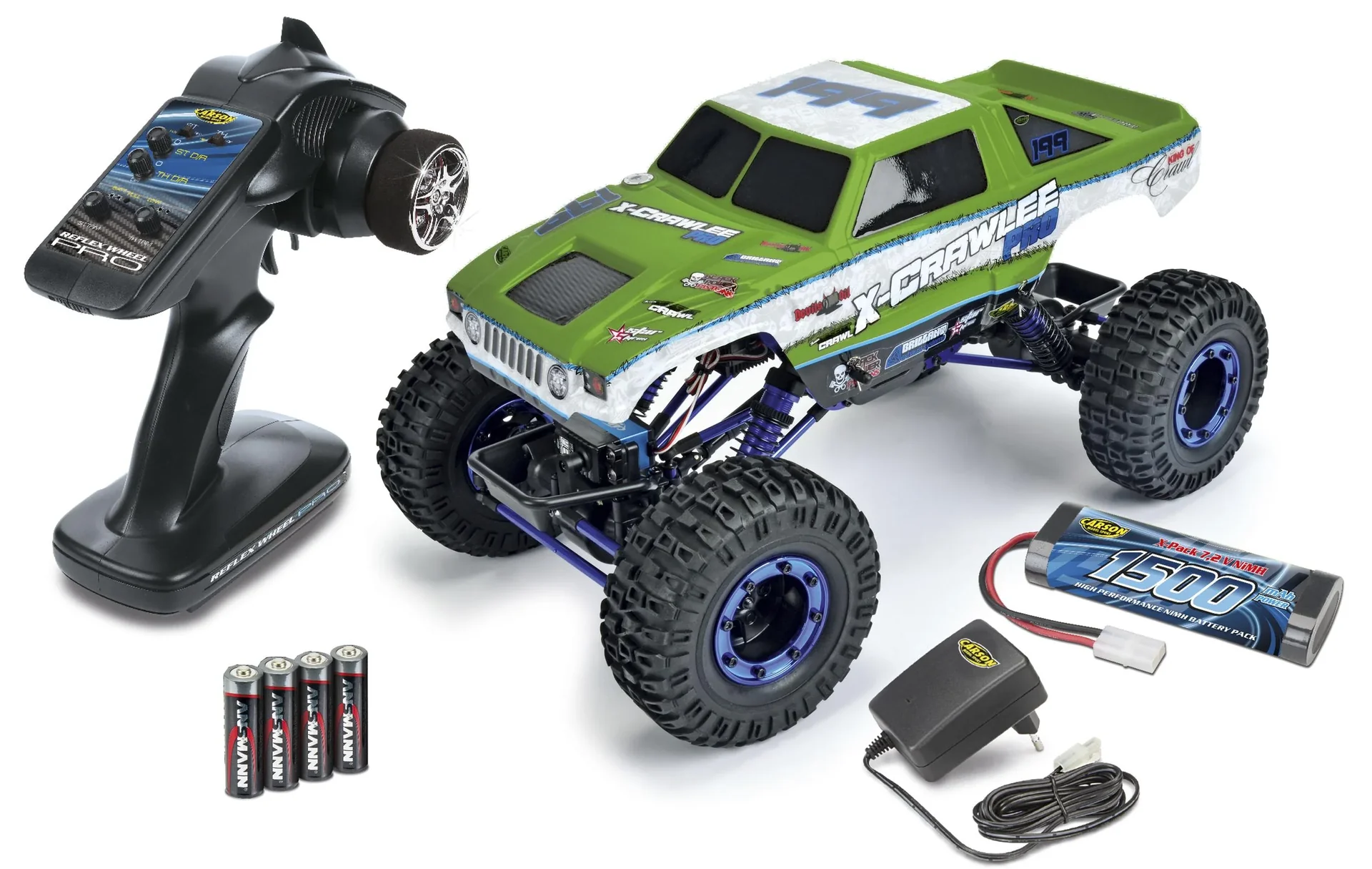 X-Crawlee XL 2.4G 100% RTR Grün, Maßstab 1:10 - 0
