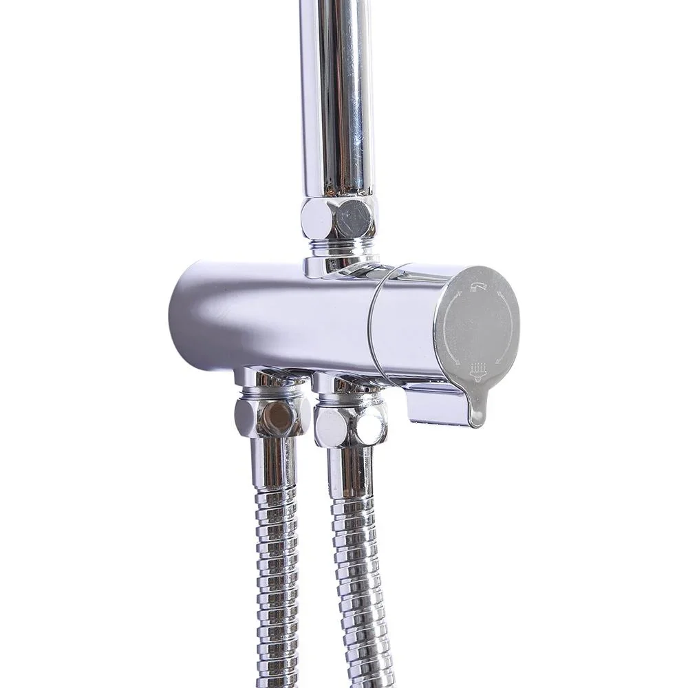Duscharmatur Regendusche Duschsystem Silber L47 x B20 x H103 cm - 4