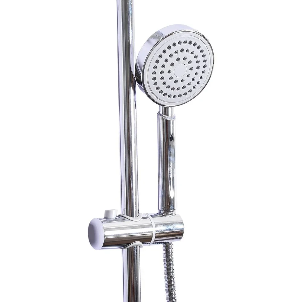 Duscharmatur Regendusche Duschsystem Silber L47 x B20 x H103 cm - 7