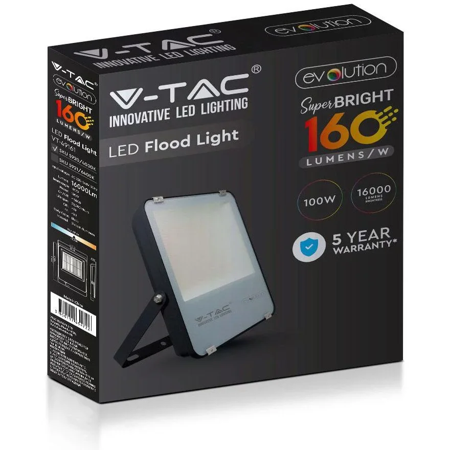 VT-49611 LED-Flutlichtstrahler - 100 W - 16000 Lm - 4000K - schwarz - 2