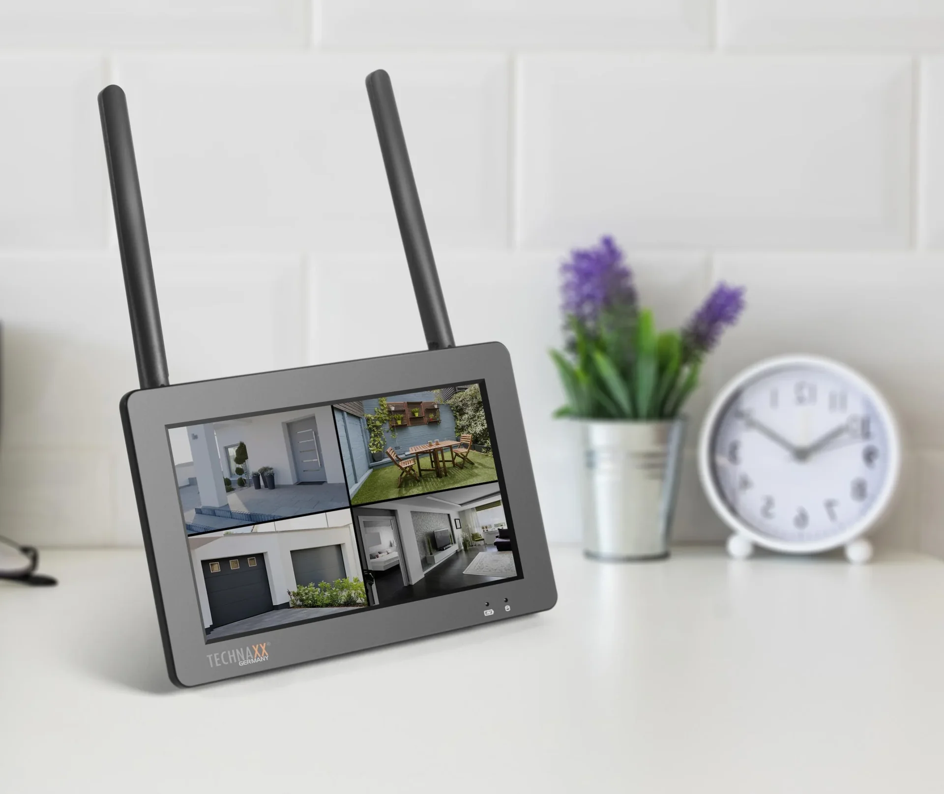 Überwachungskamera-Set TX-128 mit 7"-Touchscreen - 6