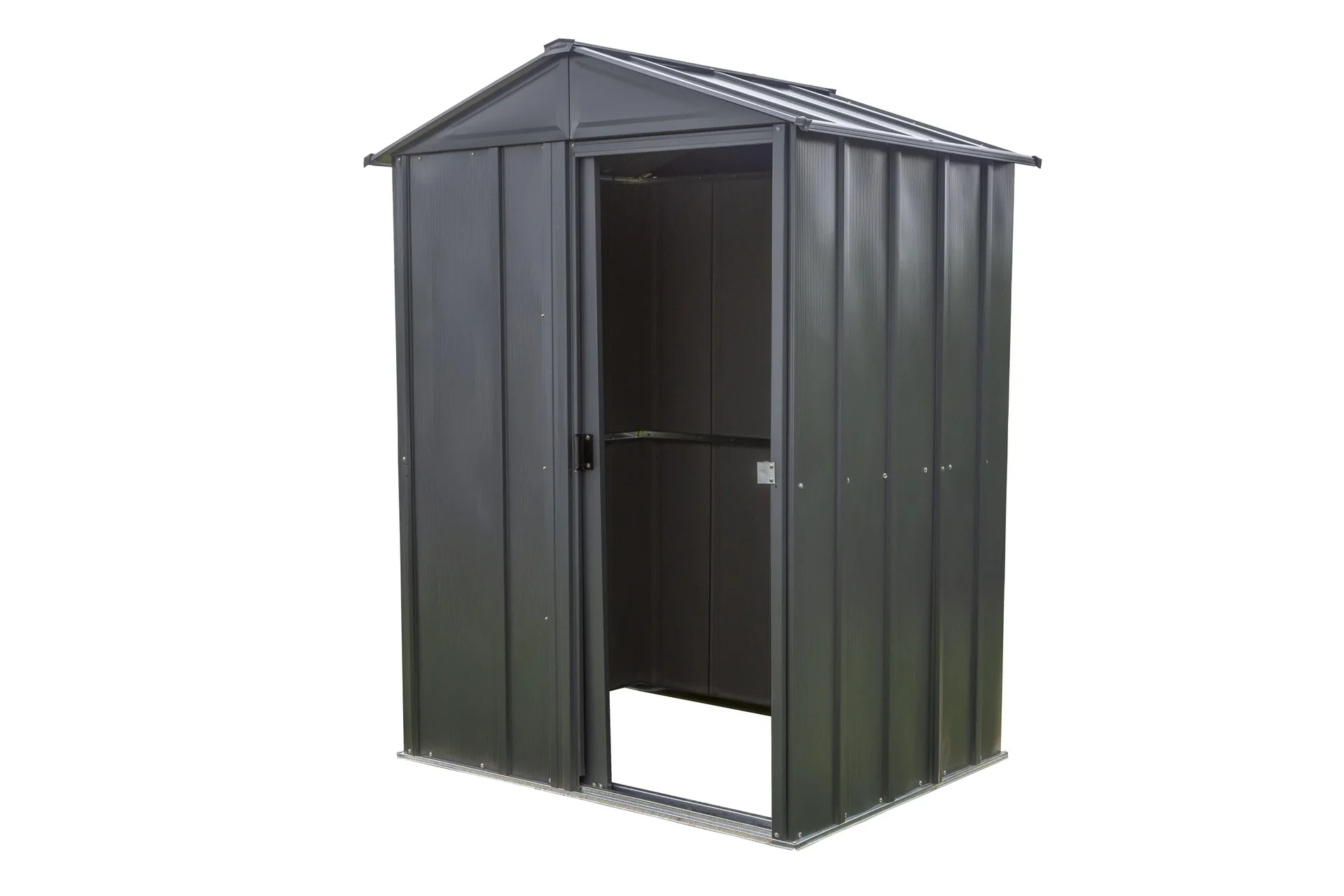 Metallgerätehaus, grau, 151x122x198 cm - 3