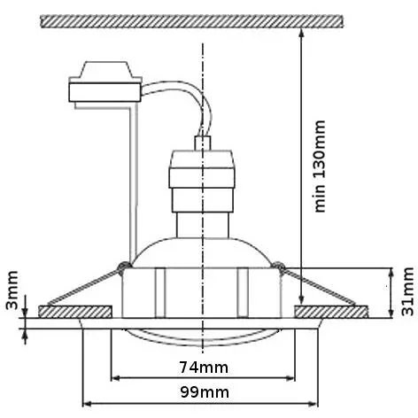 VT-4444 3-teiliger Satz Einbaustrahler - 5W - 400 Lm - 3000K - Silber - 1