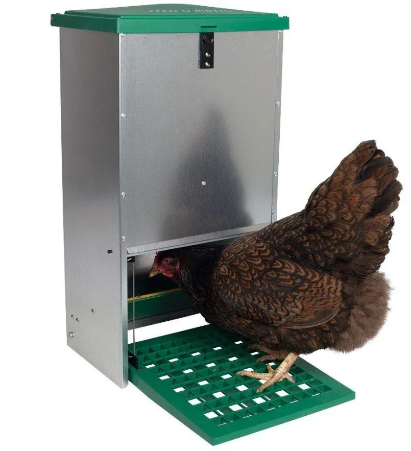 Geflügelfutterautomat mit Trittplatte für 12 kg Futter - 1