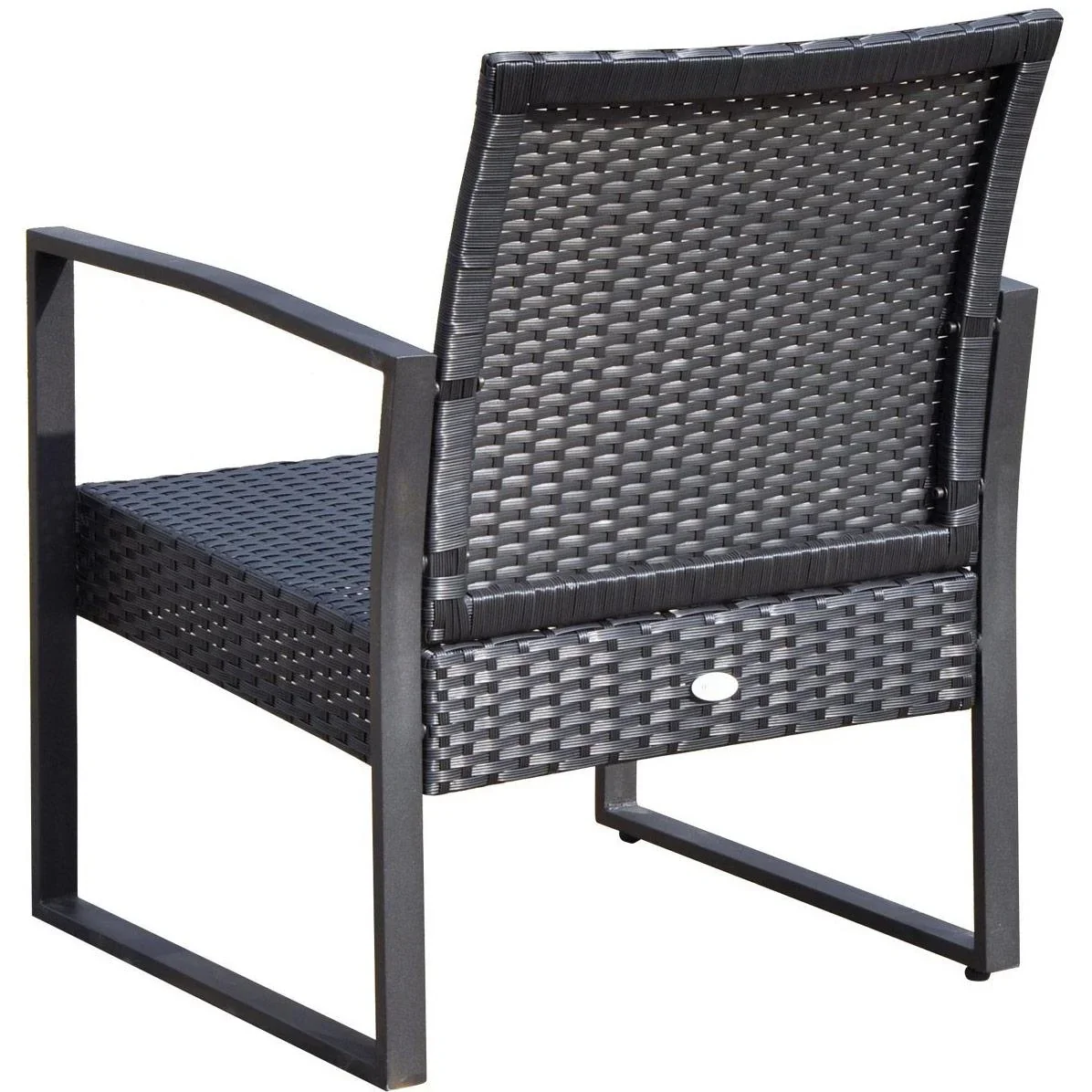 Sitzgruppe Polyrattan Gartenset 5 tlg, mit Kissen Schwarz - 2