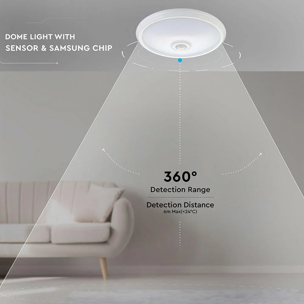 Samsung durch VT-13 LED Deckenleuchte mit Sensor -12W - 3000K - Weiß - 6