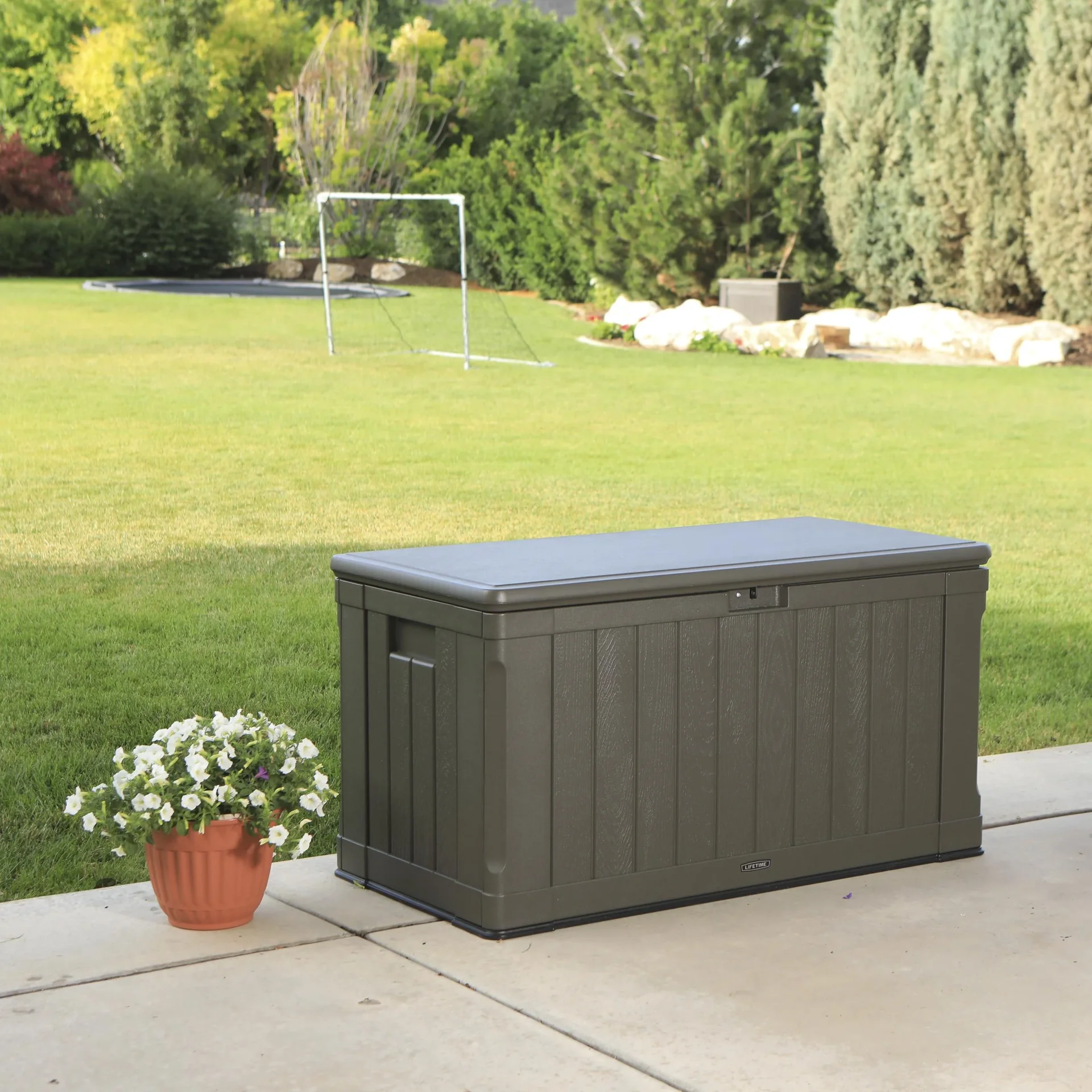 Kunststoff Kissenbox Premium 440 Liter Volumen braun - 5