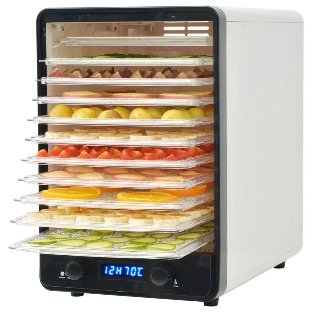 Lebensmitteltrockner mit 10 Tabletts 550 W weiß - 0