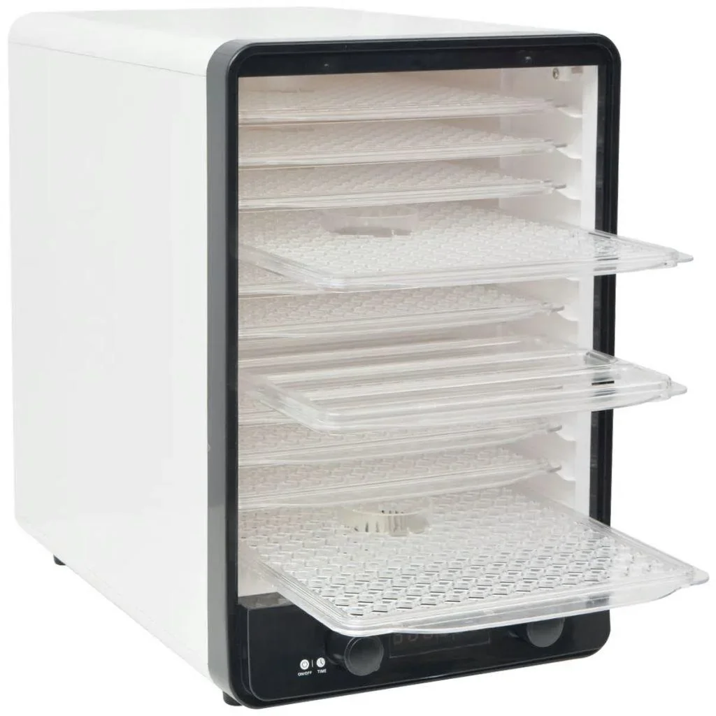 Lebensmitteltrockner mit 10 Tabletts 550 W weiß - 1