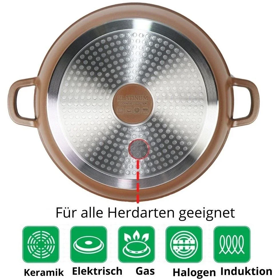 Kochtopf - mit Deckel - 28 cm - Kupfer - 2
