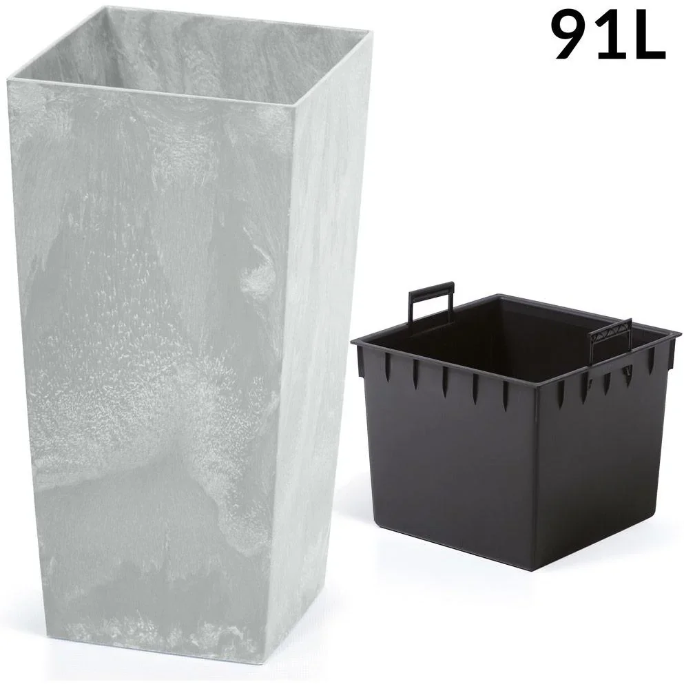 Blumentopf Concrete Design 91L Grau, 40 x 40 x 75 cm - 1