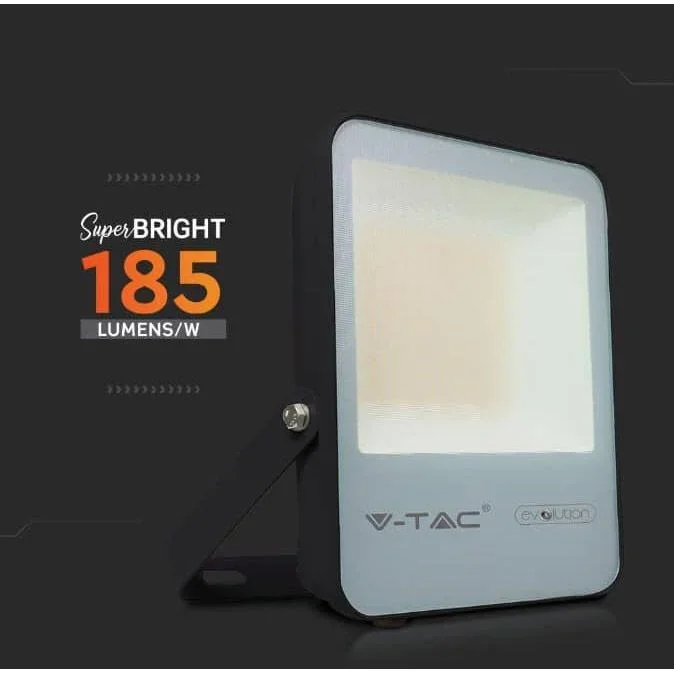 VT-30185 LED-Flutlicht - 30 W - 4720 Lm - 4000K - schwarz - Extra effizient - 7