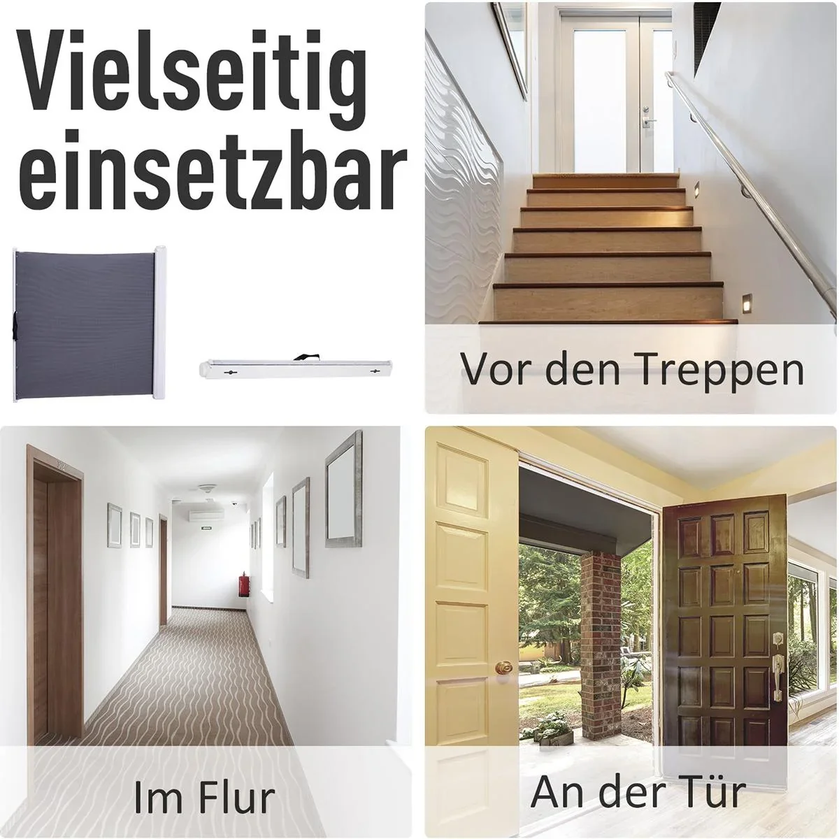 Türschutzgitter einrollbar grau - 3