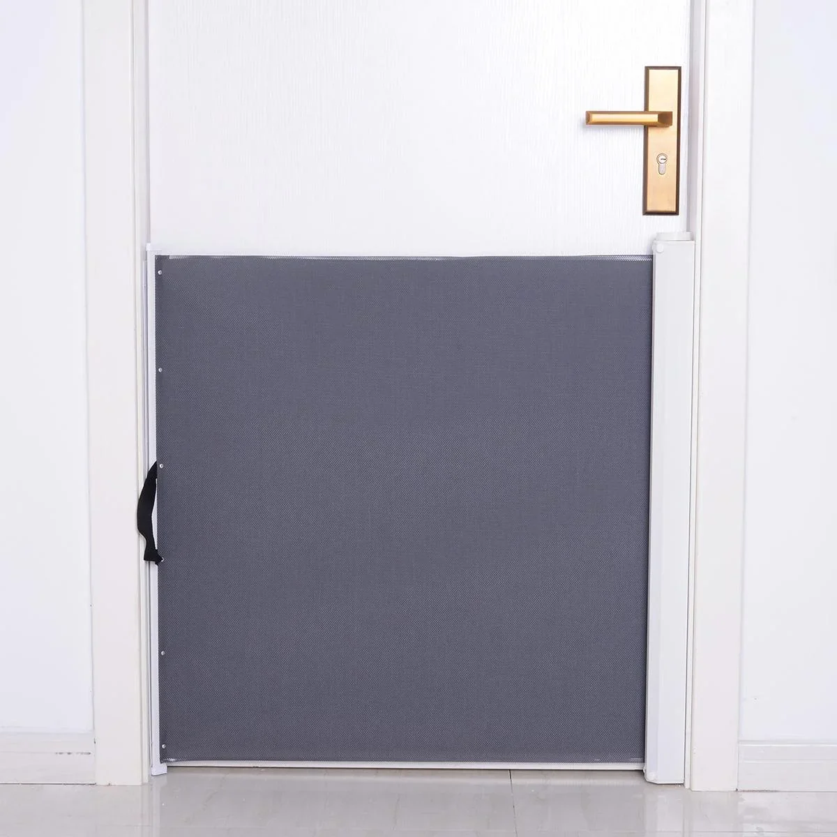 Türschutzgitter einrollbar grau - 8