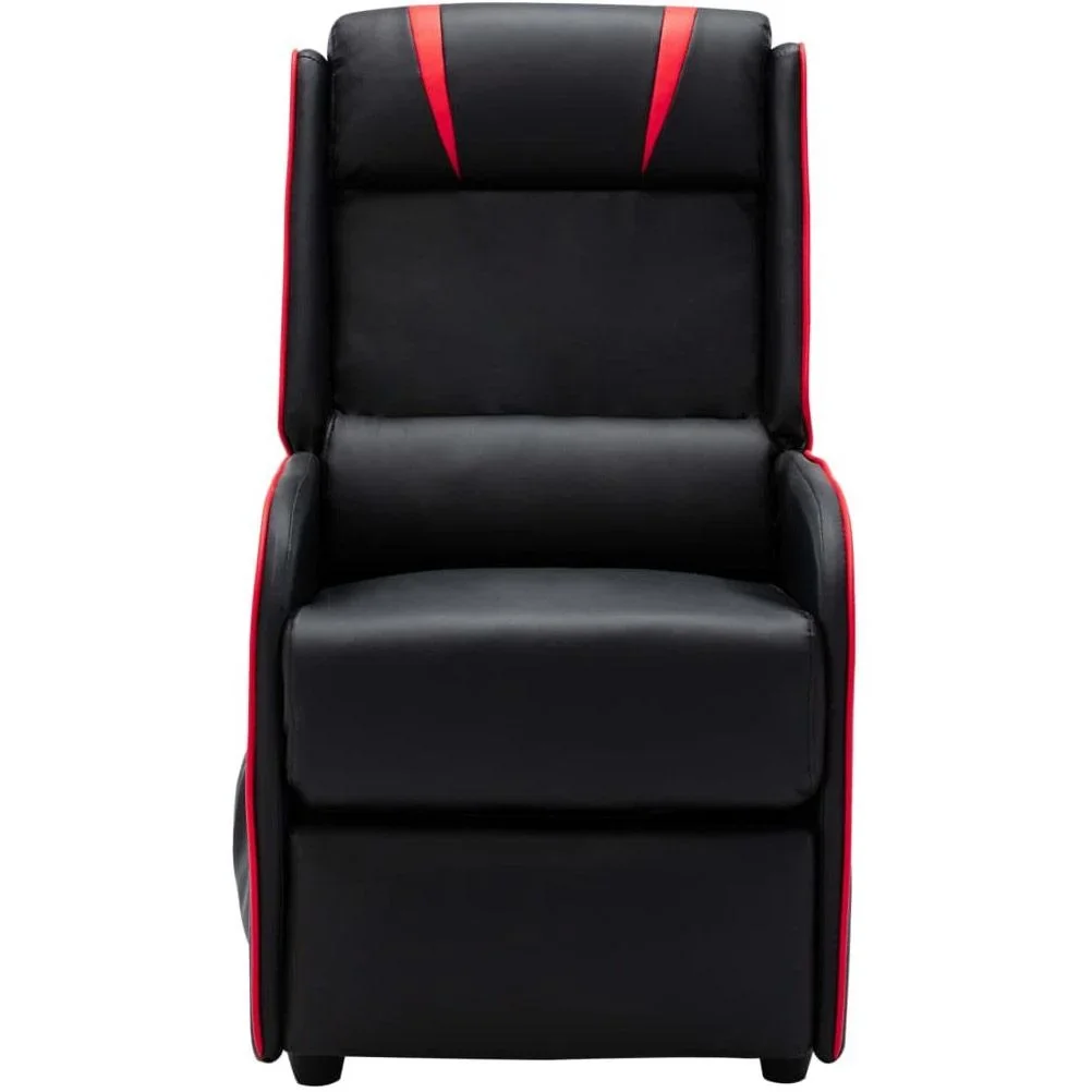 Massagesessel verstellbar Kunstleder schwarz und rot - 1
