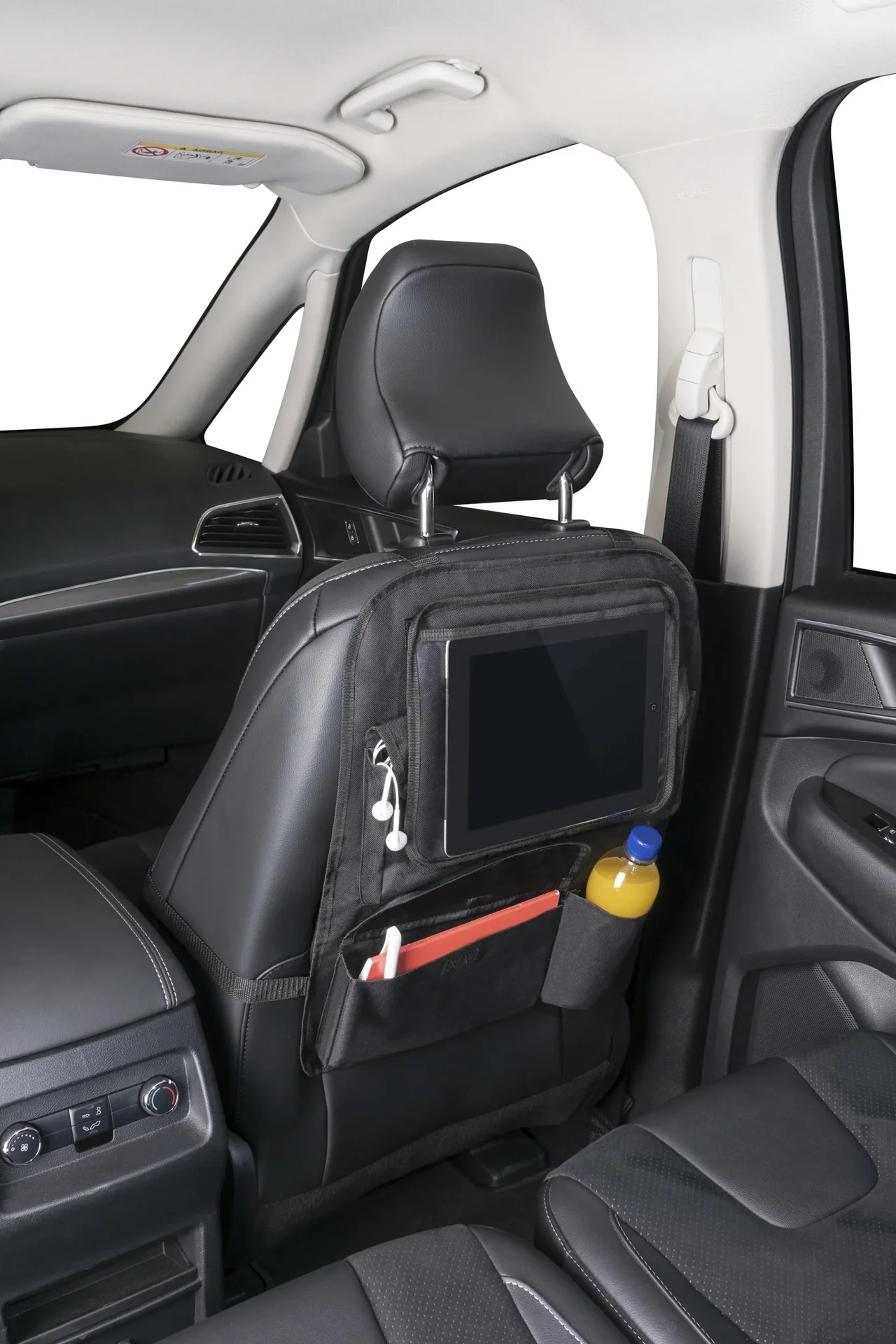 Rücksitztasche Maxi mit abnehmbarem Tablet-Halter schwarz - 0