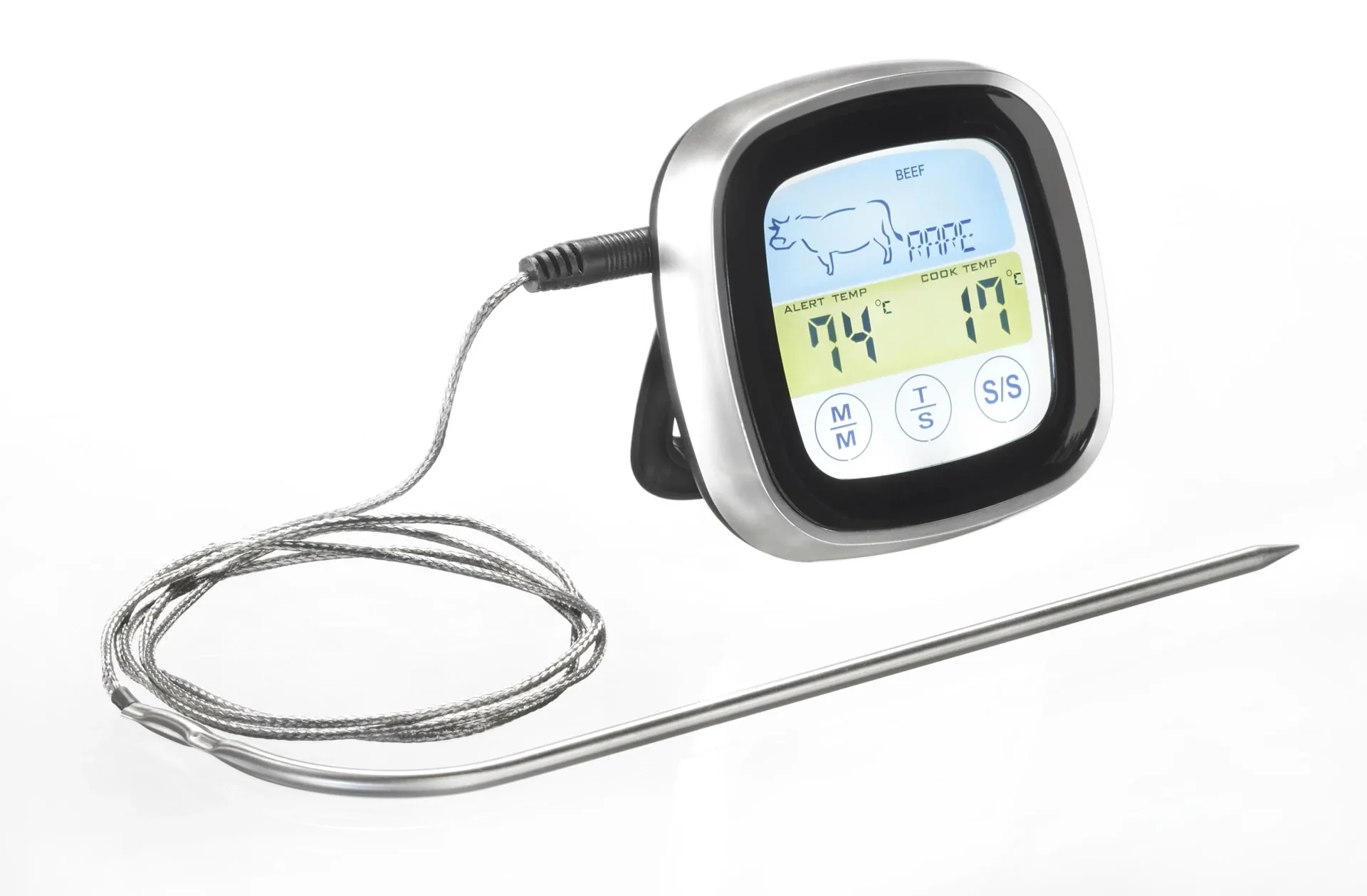 Digitales Brat- und Grill-Thermometer mit Touchscreen - 1