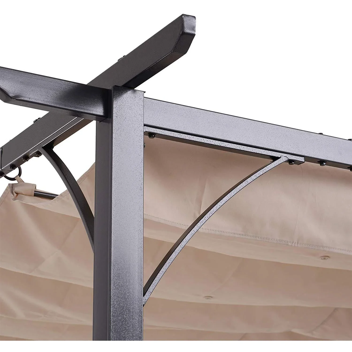 Pergola mit Schiebedach per Seilzug - 4