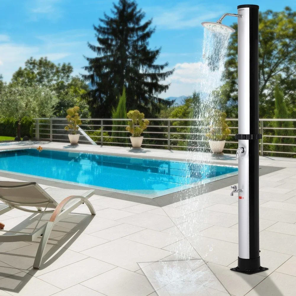 Gartendusche auf Solarenergie - bis zu 60° Erwärmung - 35L- Einfach und UV-beständig - 4