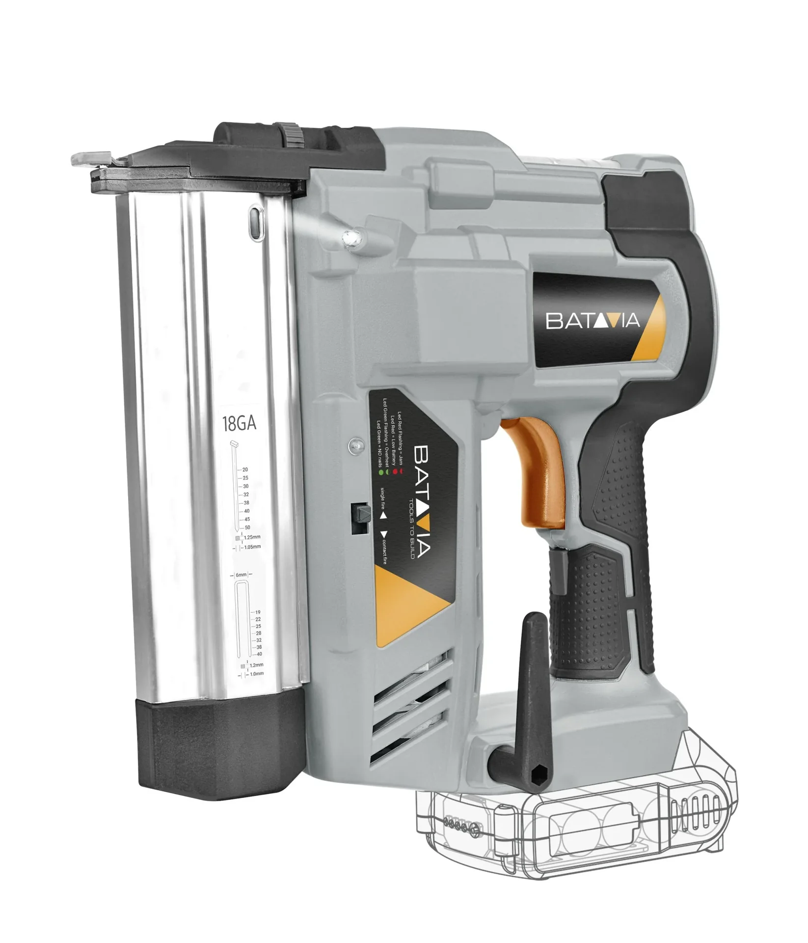 Maxxpack 18V Akku-Tacker/Nagler 18GA (ohne Akku und Ladegerät) - 3
