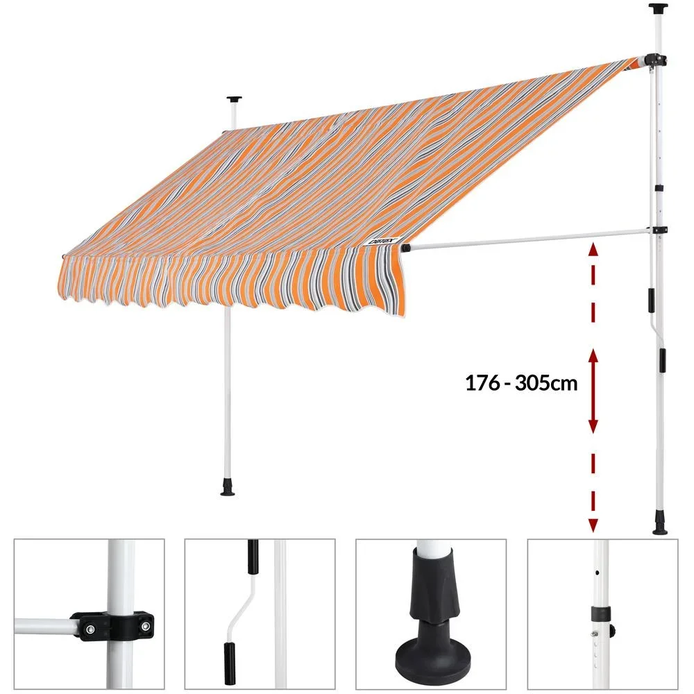Klem Markise gelb/blau 350cm - 9