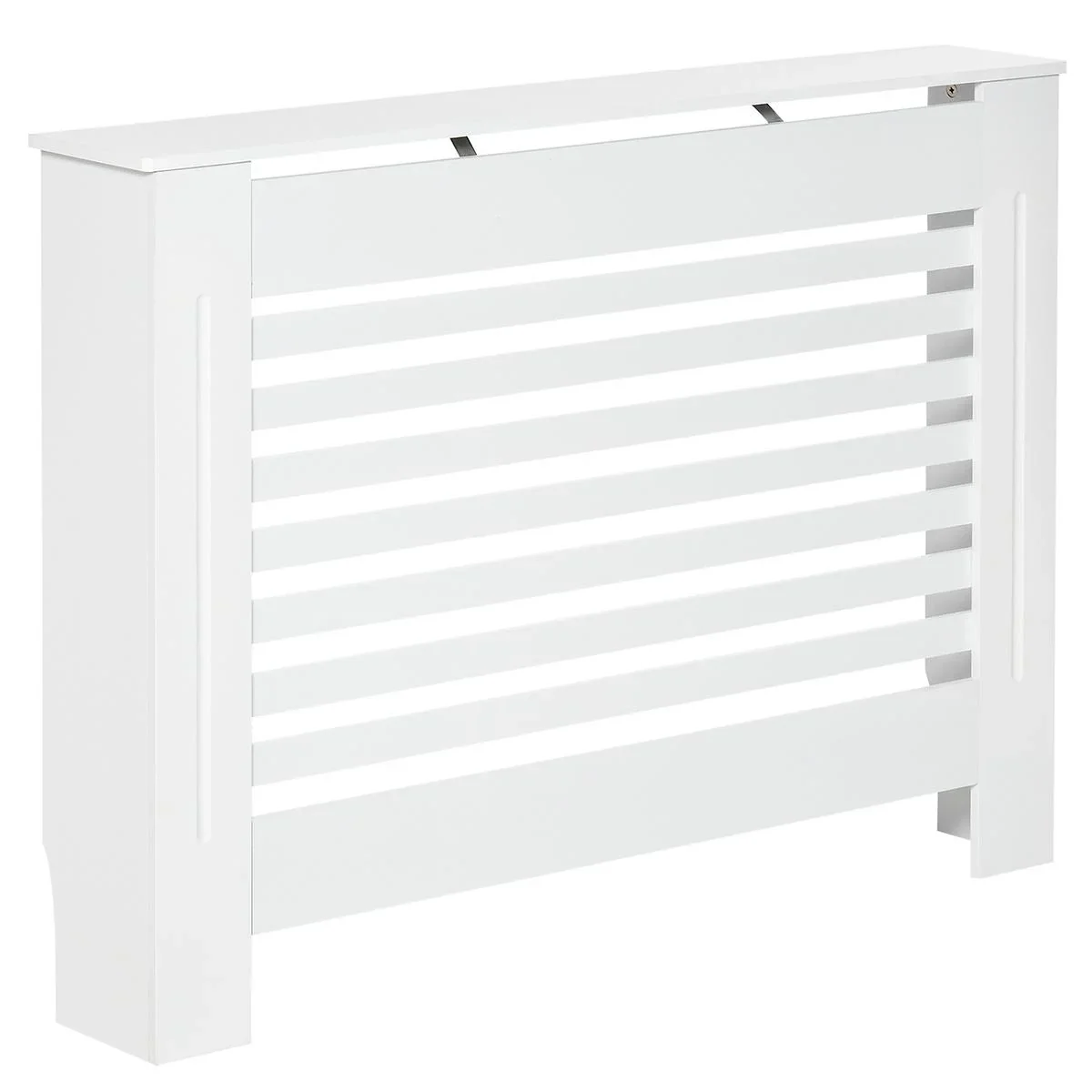 Heizkörperverkleidung Heizkörperabdeckung Heizungsverkleidung Heizkörper Radiator Cover Abdeckung MDF Weiß 112 x 19 x 81 - 2