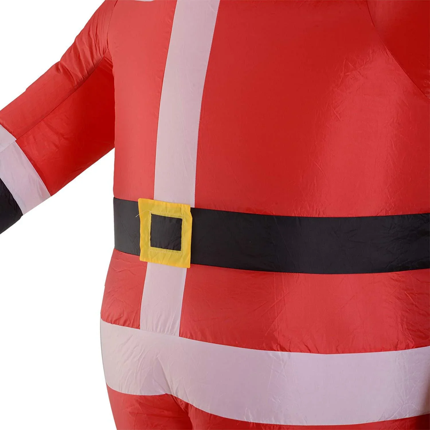 Selbstaufblasbarer Weihnachtsmann mit Geschenksack LED Gebläse Rot - 1