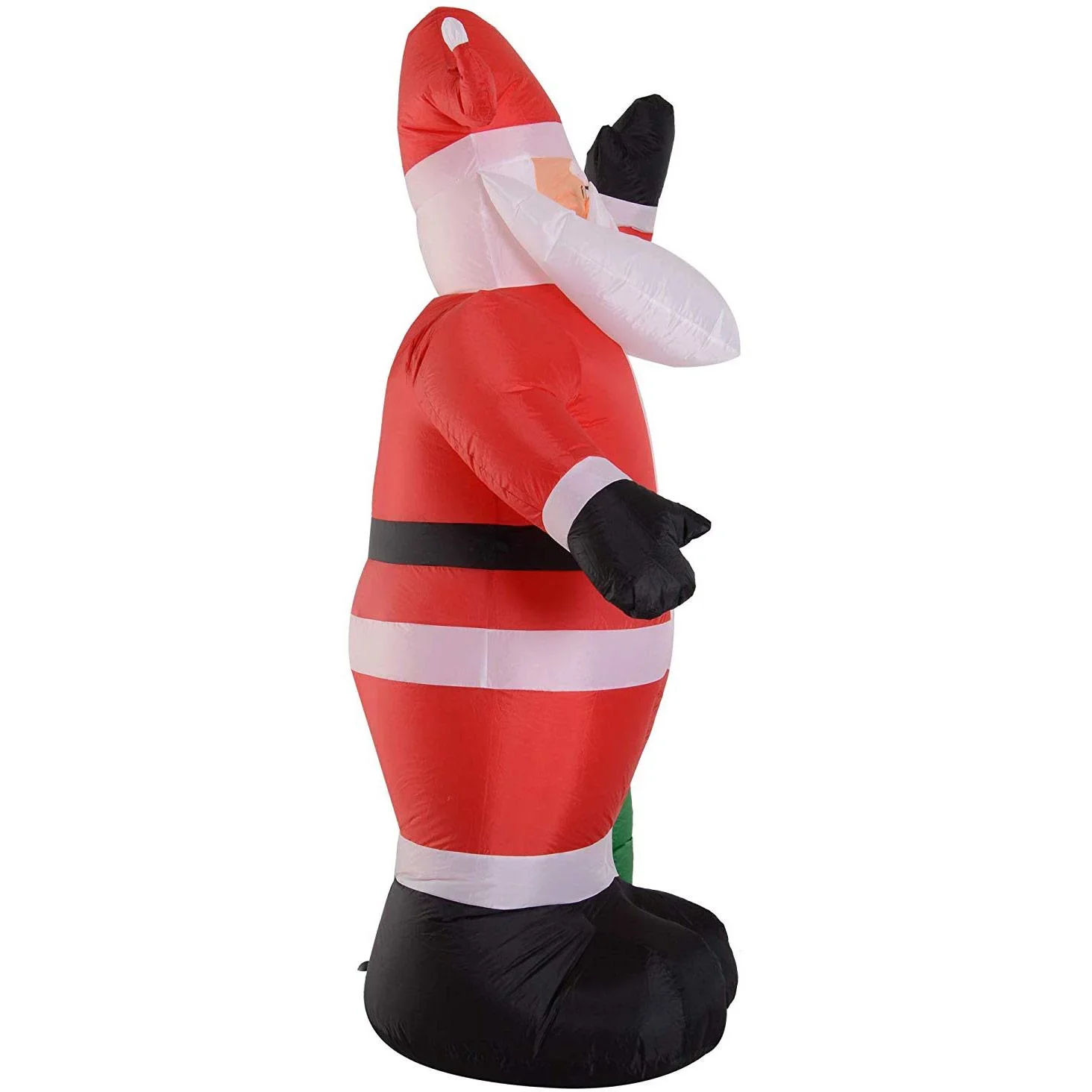 Selbstaufblasbarer Weihnachtsmann mit Geschenksack LED Gebläse Rot - 2
