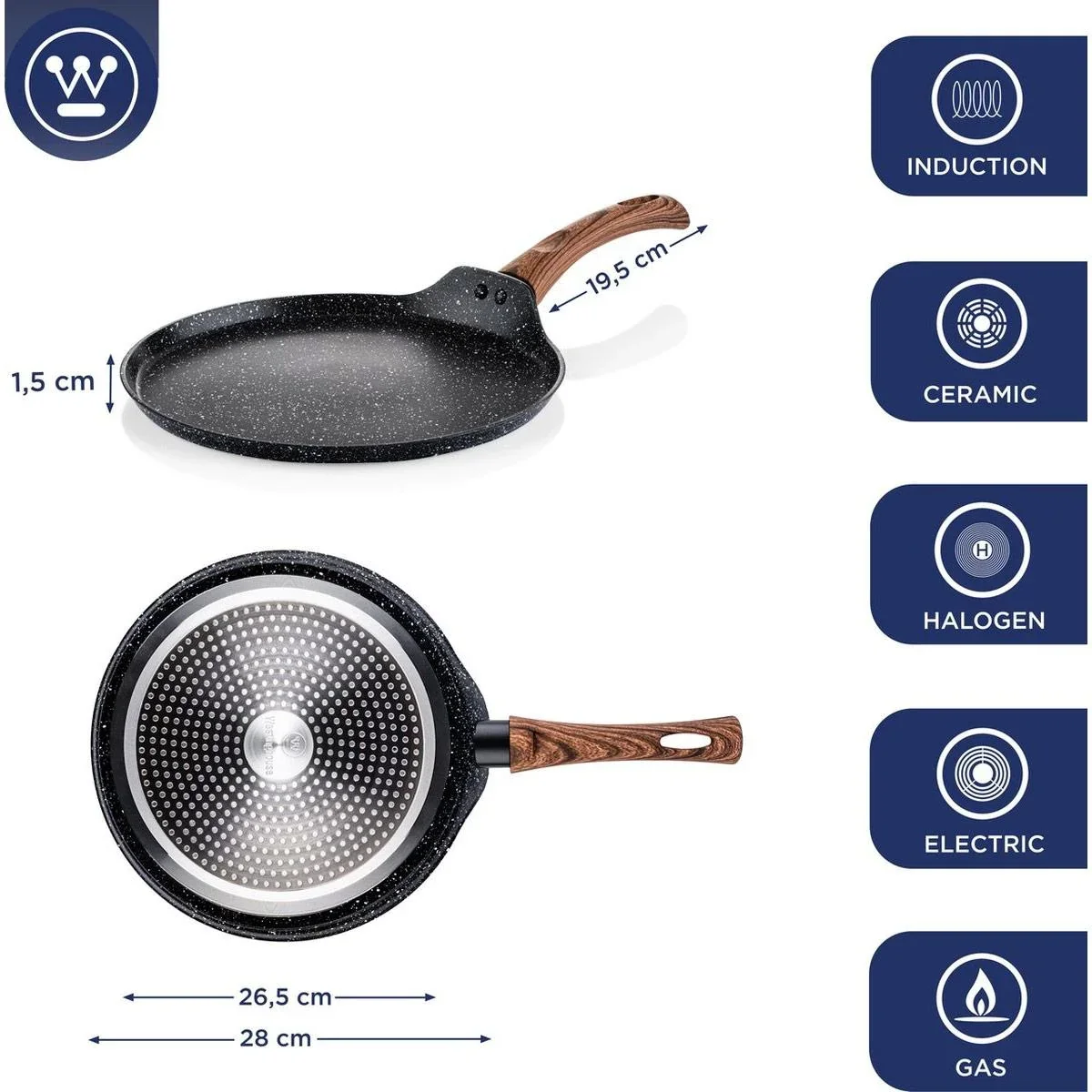 Pfannkuchenpfanne - Schwarzer Marmor - Sonderausgabe - 28 cm - 3