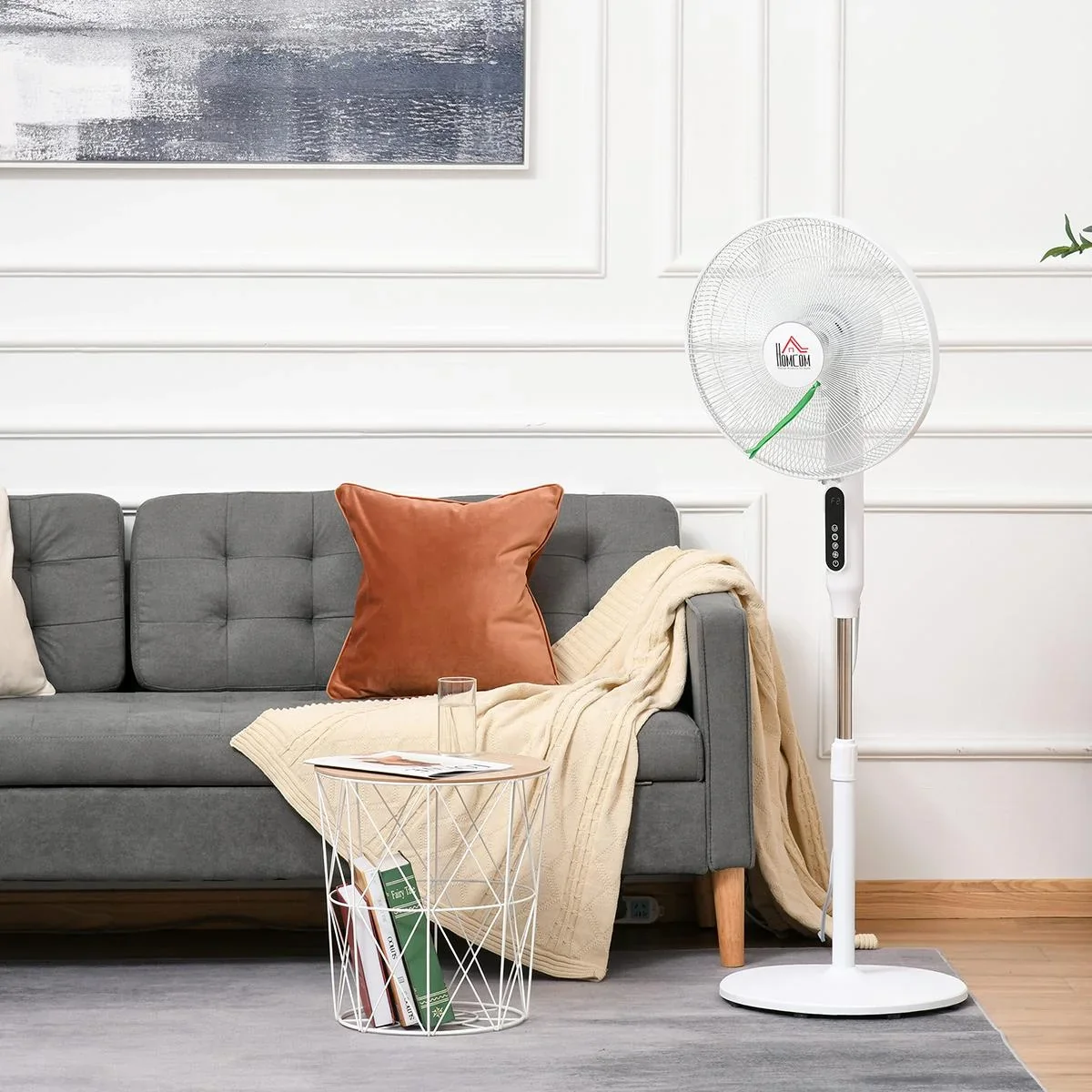 Standventilator mit 3 Belüftungsstufen schwarz/weiß - 5