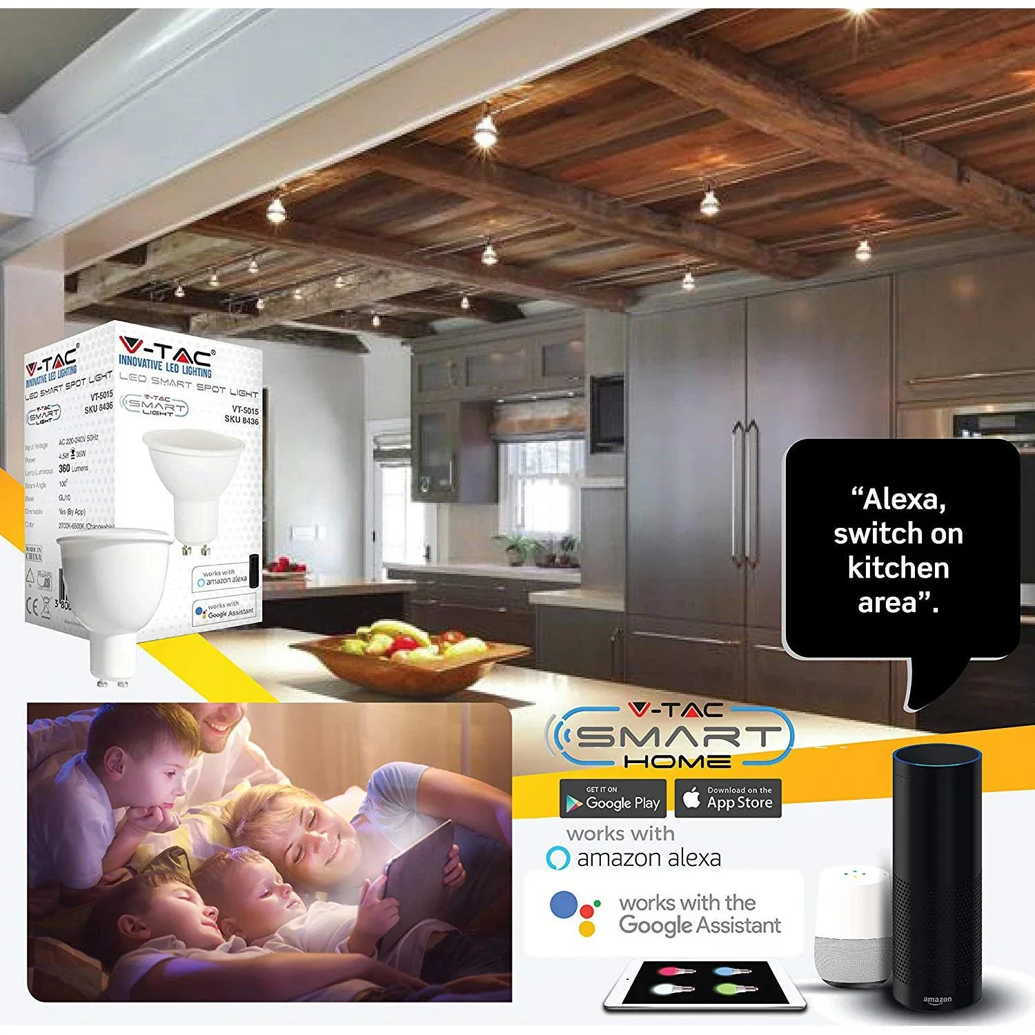 VT-5015 LED Wifi-Spot - 4,5W - GU10 - 7