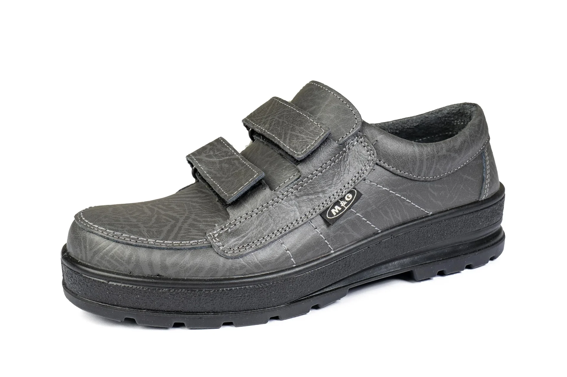 Freizeit- u. Wanderschuh mit Klettverschluss, Farbe grau, Gr. 41 - 0