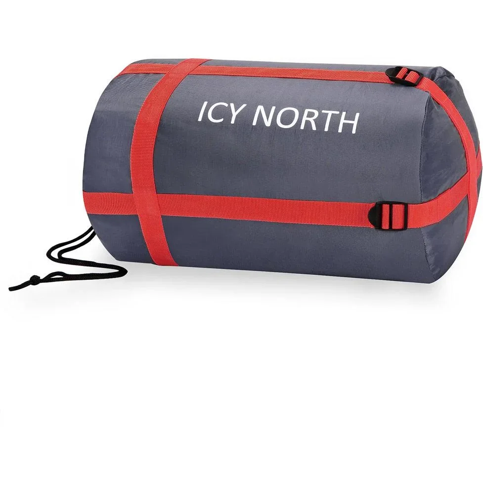 Schlafsack Bergsteiger Icy North dunkelblau + dunkelrot - 0