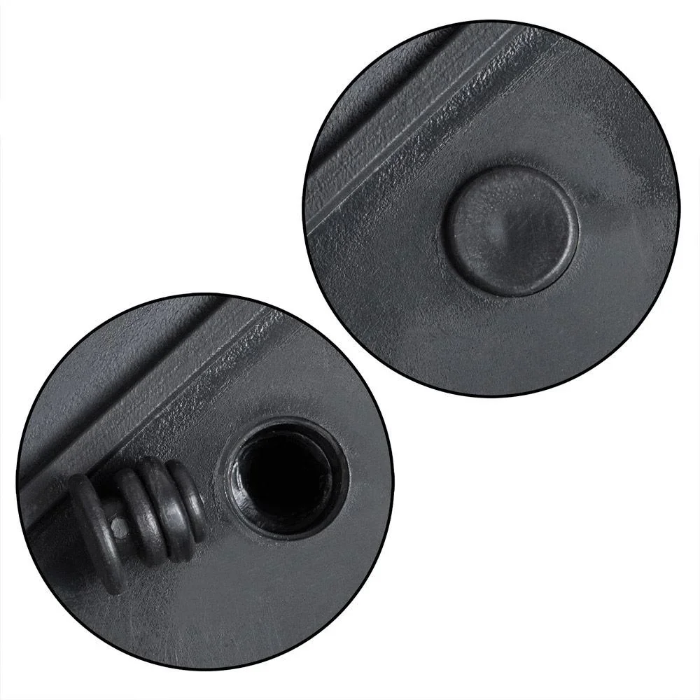 Stehender Blumentopf schwarz 83x30,5x60cm - 3