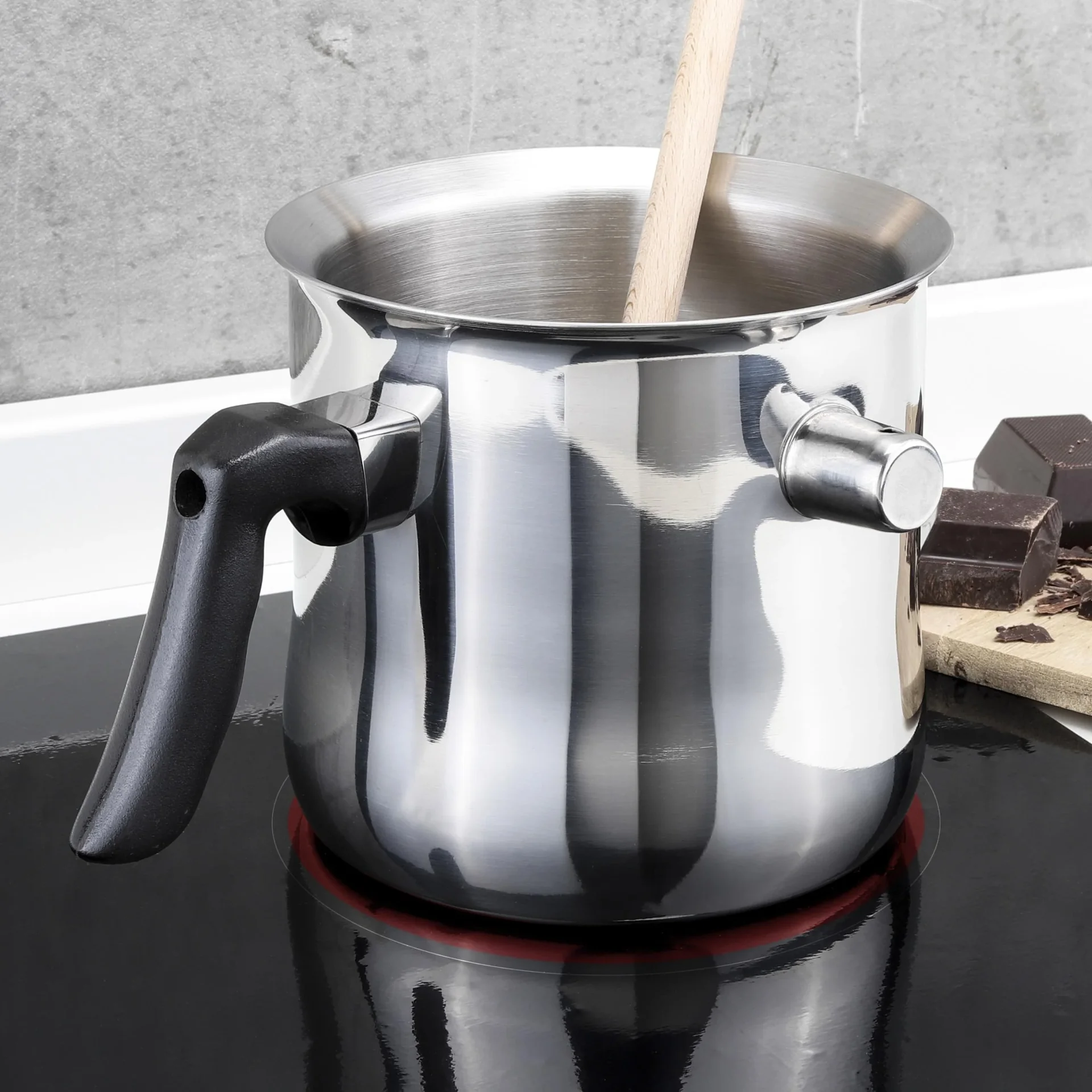 Milch- und Simmertopf 1,2 Liter, Edelstahl - 1