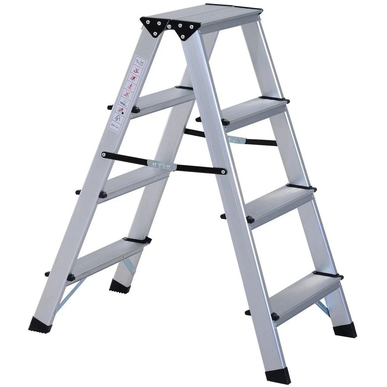 Trittleiter Aluleiter Klapptritt 4 Stufen - 6