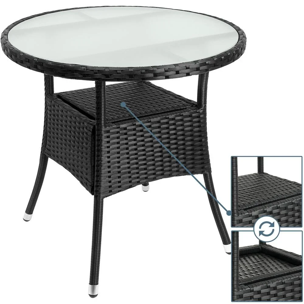 Poly Rattan Rund Beistelltisch / Tu - 6