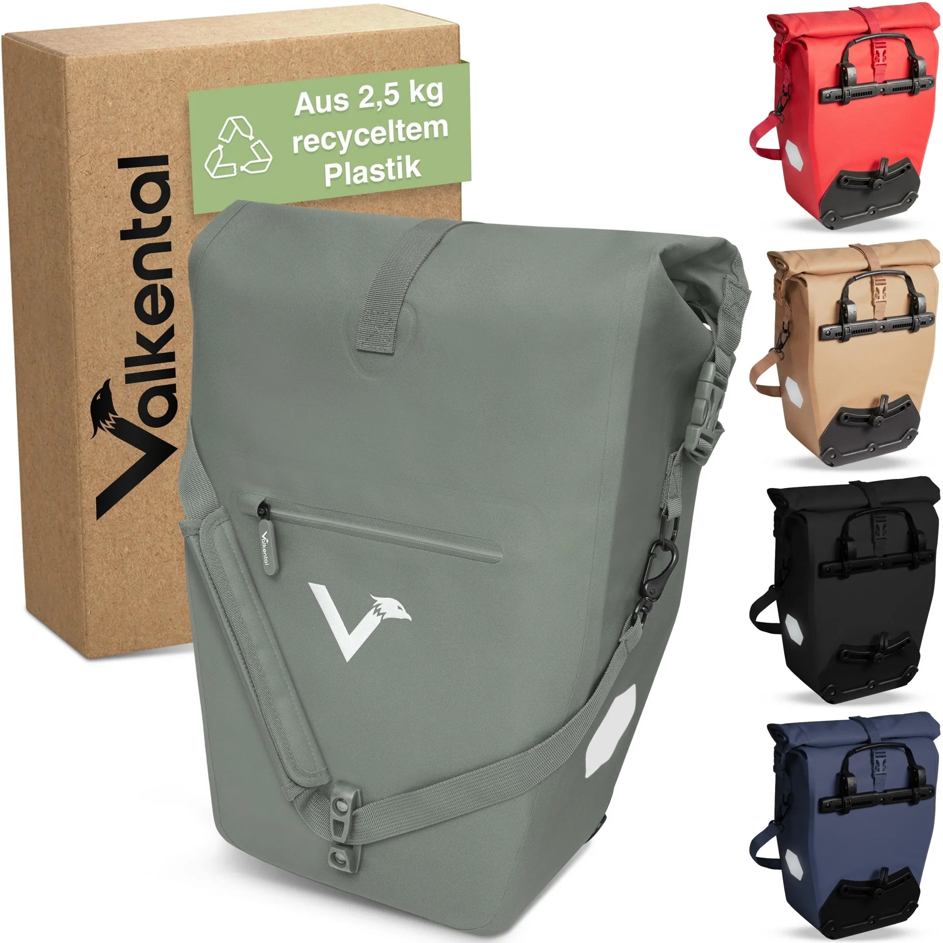 ValkOcean Gepäckträgertasche, Grün - 1