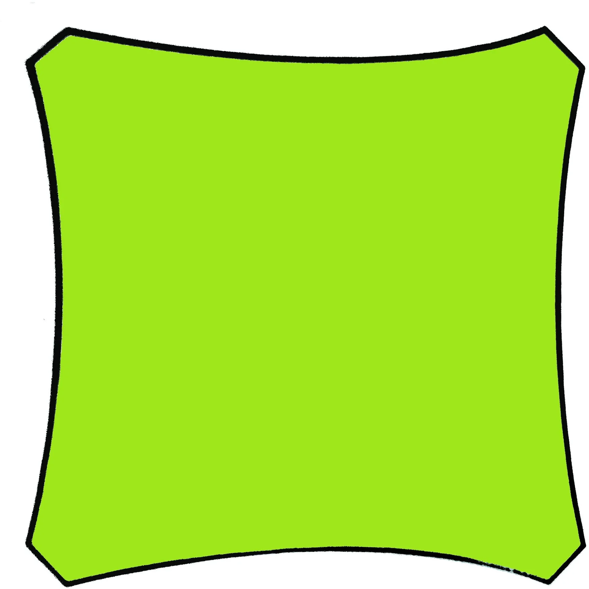 sonnensegel - quadratisch - 5 x 5 m - lime grün - 1