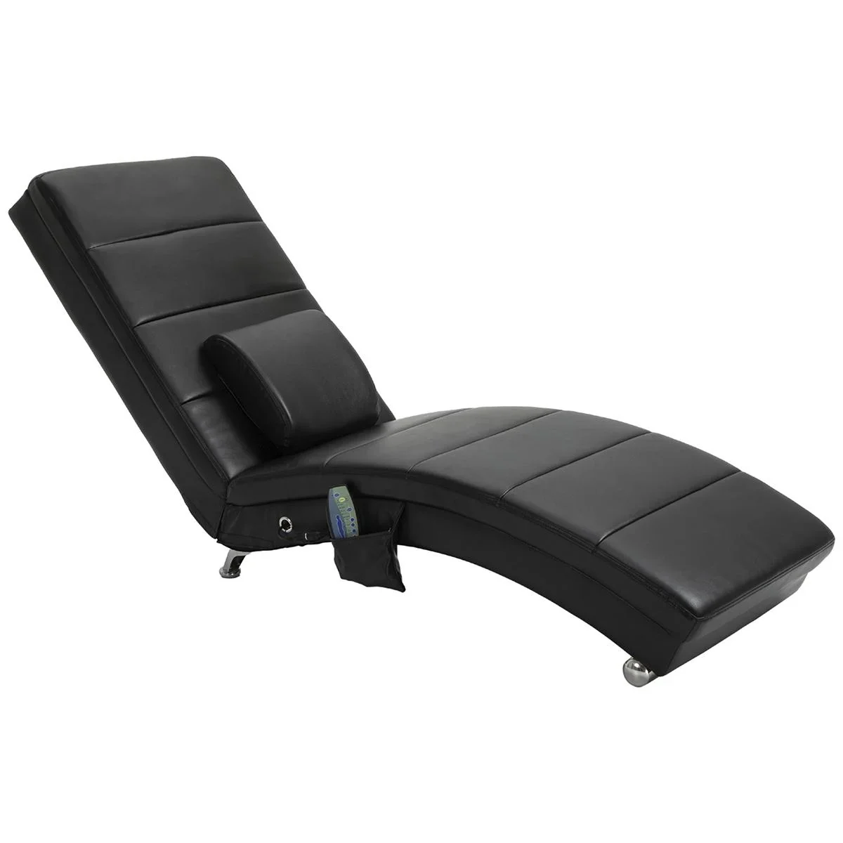 Fernsehsessel mit Zero-G Design, Lounge, Sessel, Liege, Kunstleder, MDF, Metall, Schaumstoff, Schwarz, 58 x 163 x 87 cm - 1