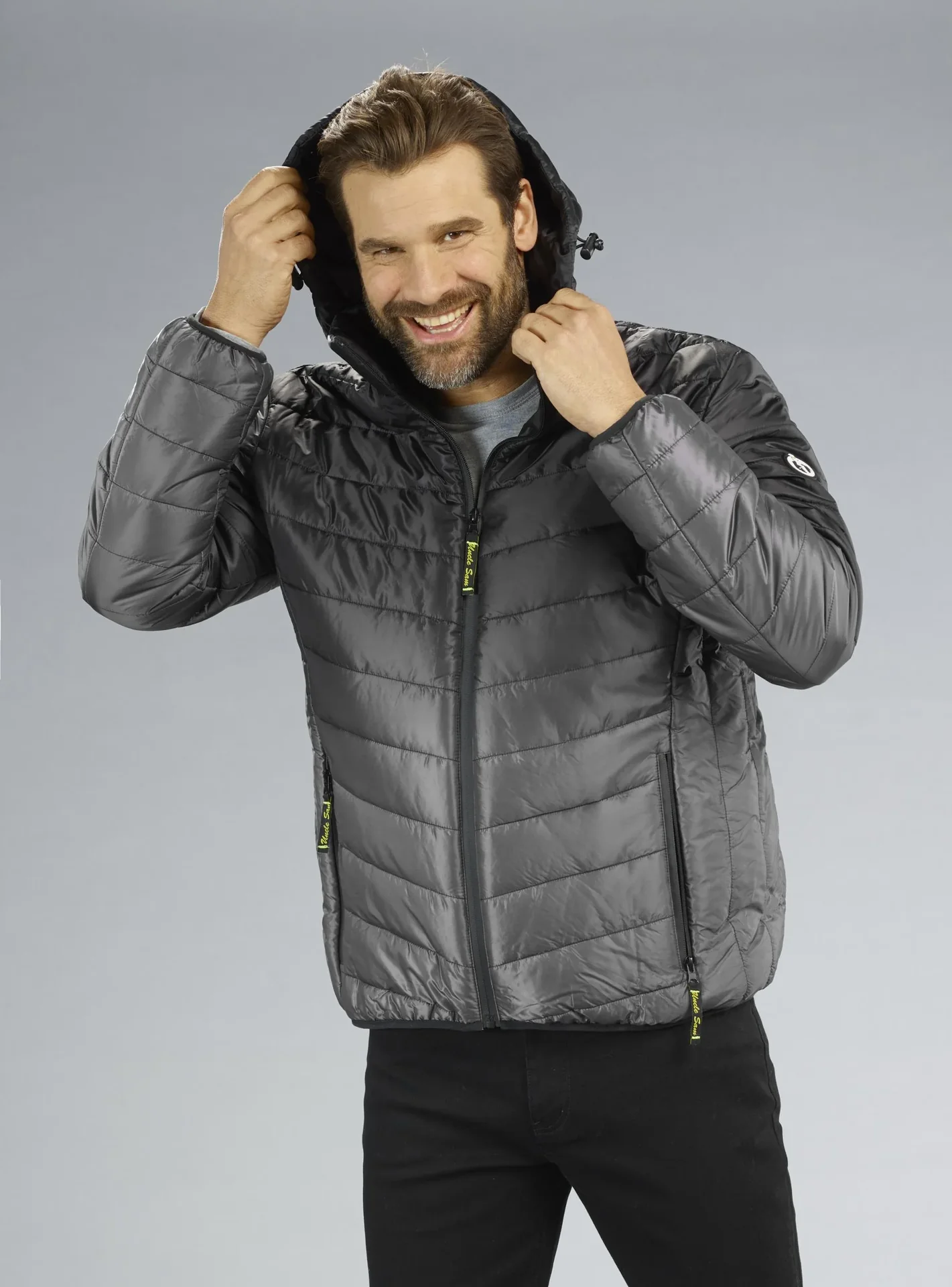 Steppjacke, Farbe schwarz/grau, Gr.M - 3