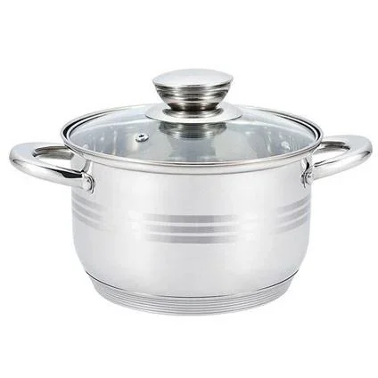 Töpfe und Pfannen - 12 Stück - Rostfreier Stahl - Silber - 4
