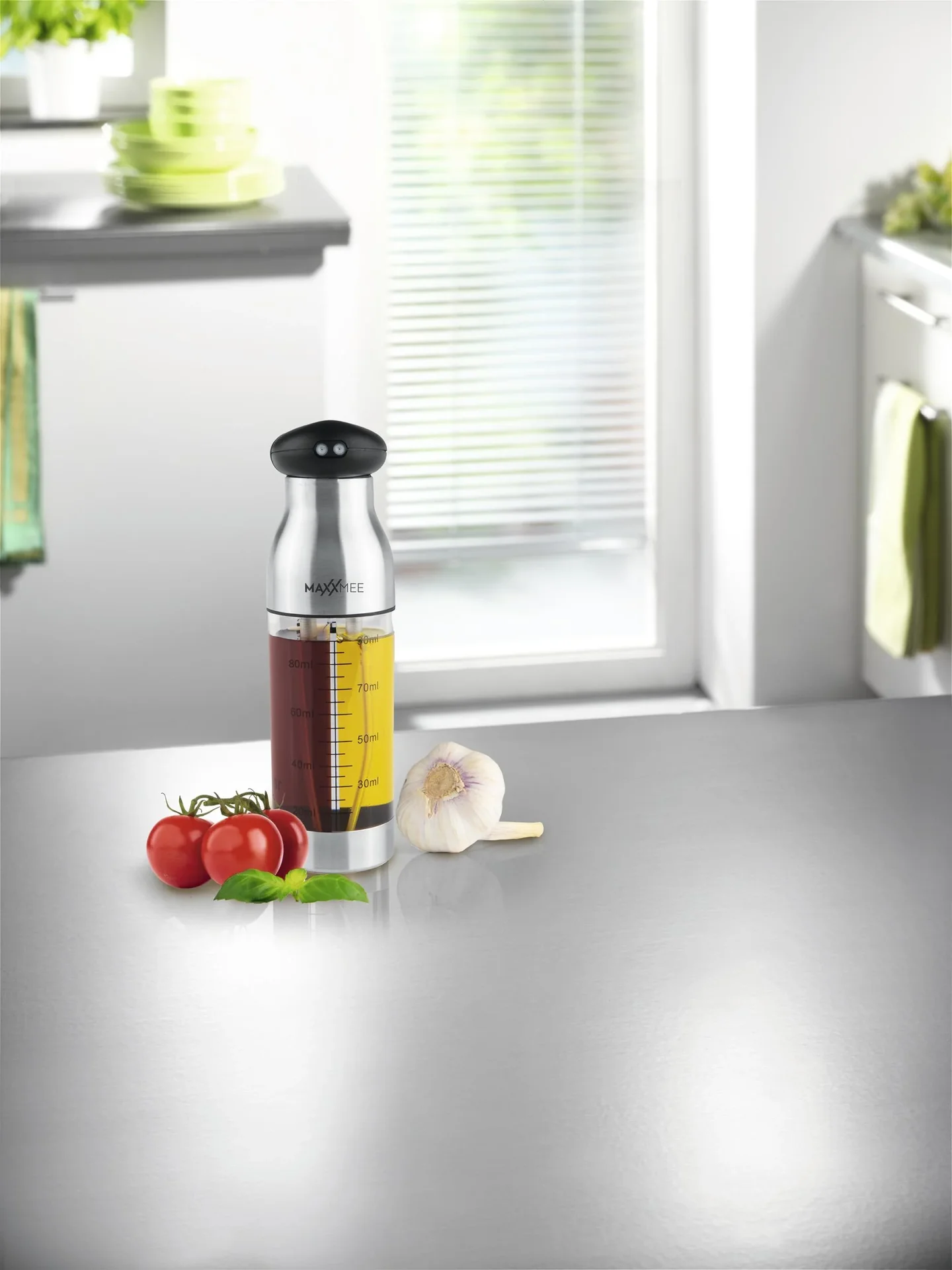 Sprühflasche Essig und Öl 2in1, Edelstahl, 200 ml - 0